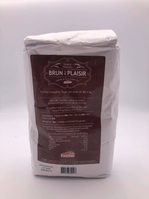 Farine complète t150 brun de plaisir (25kg)